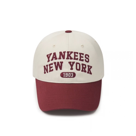 Mũ MLB Lettering color scheme unstructured ball cap New York Yankees - Mũ lưỡi trai, nón kết phối màu đỏ