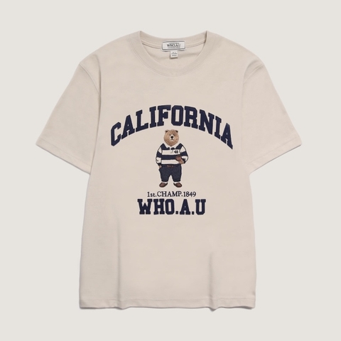 ÁO WHOAU BE CALIFORNIA BEAR T-SHIRT (mặt sau trơn)