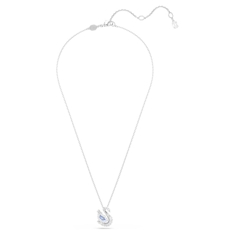 SWAROVSKI Swan pendant (Mixed cuts, Swan, Blue) - Dây cổ, chuyền, đính đá pha lê xanh, thiên nga - JEWELRY NECKLACE