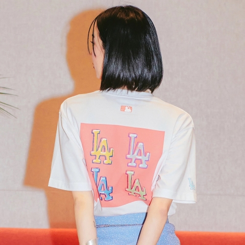 Áo Phông MLB Pop Art Graphic Overfit LA Dodgers Tshirt 3ATSL0233-07WHS
