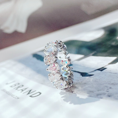 SWAROVSKI Vittore ring (Drop cut, White, Rhodium plated) - RINGS - Nhẫn pha lê cắt giọt - SWAROVSKI JEWELRY