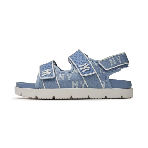 Giày MLB Liner Sandals Denim Monogram New York Yankees NY Blue - Giày xăng đan có quai màu xanh blue