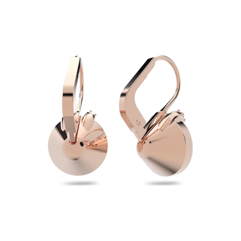 SWAROVSKI Bella V drop earrings (Round cut, Gray, Rose gold-tone plated) - Khuyên tai, pha lê xám - JEWERY