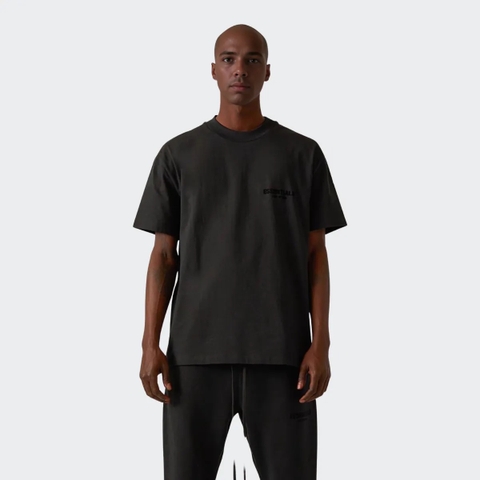 Áo Fear of God FOG Essentials T-shirt (SS22) Black Stretch Limo - Áo thun cổ tròn tay lỡ màu đen