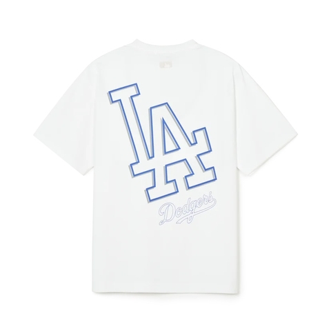 ÁO MLB Basic Mega Logo Short Sleeve WHITE T-Shirt LA