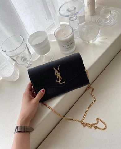 TÚI YSL WOC + CARD BLACK