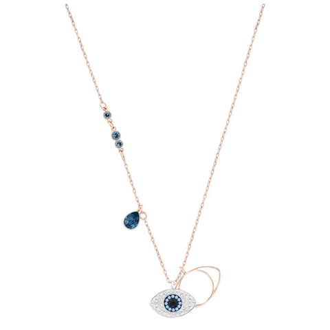 SWAROVSKI Symbolica pendant (Evil eye, Blue, Mixed metal finish) - Dây cổ, dây chuyền biểu tượng hình mắt - JEWELRY NECKLACE