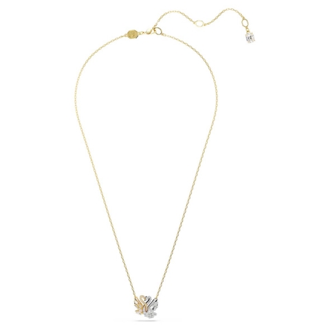 SWAROVSKI Swan pendant (White, Gold-tone plated) - Dây cổ, chuyền thiên nga cặp đôi, đính pha lê - JEWELRY NECKLACE