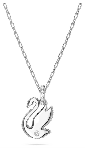 SWAROVSKI Iconic Swan pendant (Swan, Small, Blue, Rhodium plated) - Dây cổ, dây chuyền SWAROVSKI - JEWELRY NECKLACE