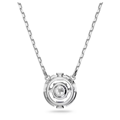 SWAROVSKI Sparkling Dance necklace (Round cut, White, Rhodium plated) - Dây chuyền pha lê trắng chuyển động - JEWELRY NECKLACE