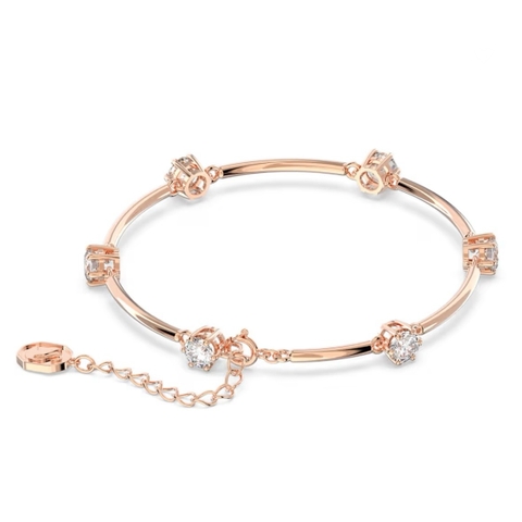 SWAROVSKI Constella bangle (Round cut, White, Rose gold-tone plated) - Vòng, lắc tay pha lê trắng - JEWELRY BRACELET