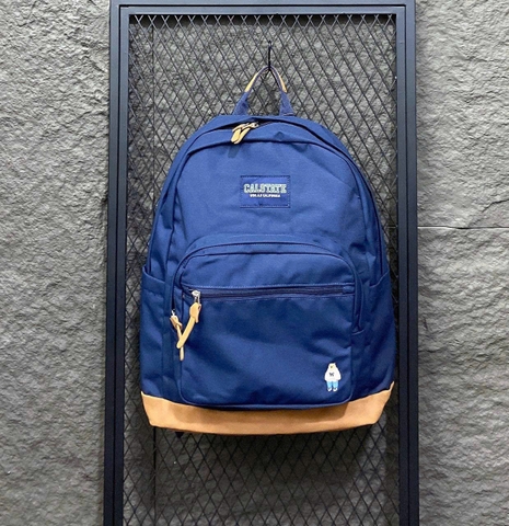 WHOAU Steve Bear Calstate Backpack Navy - Balo, cặp màu xanh đen