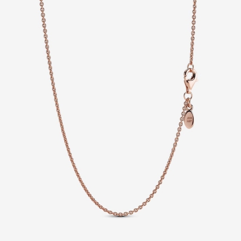 PANDORA Classic Cable Chain Necklace (Sterling Silver, 14K rose-gold plated) - Dây cổ, chuyền bạc 925, mạ vàng hồng 14k - JEWELRY NECKLACE