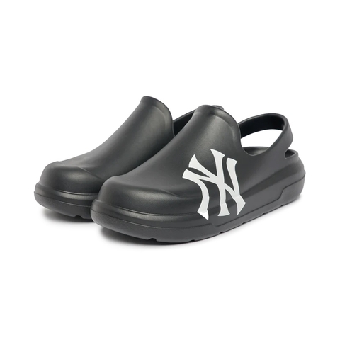 Giày MLB Chunky bouncer clog sandals NY New York Yankees Black - Giày cao su màu đen có quai