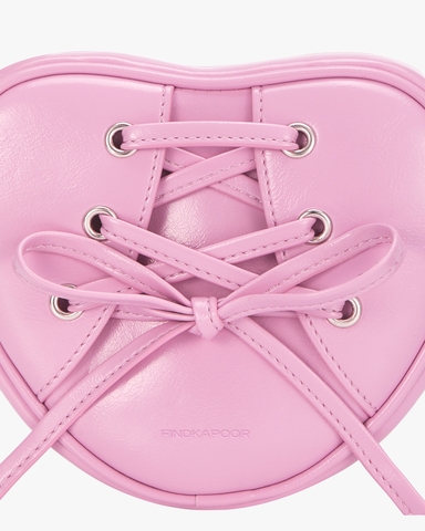 TÚI FIND KAPOOR RIBBON TIE HEART BAG - PINK HỒNG