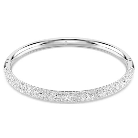 SWAROVSKI Sublima bangle (Snow pavé, White, Rhodium plated) - Vòng, lắc tay pha lê trắng - JEWELRY BRACELET