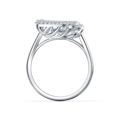SWAROVSKI Dancing Swan ring (Round cut, White, Rhodium plated) - RINGS - Nhẫn thiên nga, pha lê trắng - JEWELRY