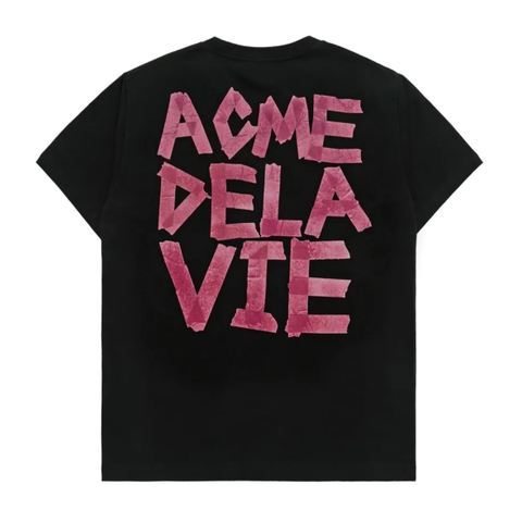 ÁO ADLV TAPE TYPOGRAPHIC BLACK T-SHIRT - ÁO THUN CỔ TRÒN TAY LỠ MÀU ĐEN