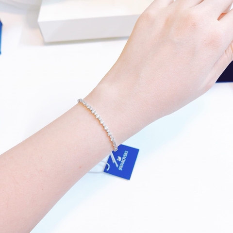 SWAROVSKI Subtle bracelet (Round cut, WHITE, Rhodium plated) - Vòng/lắc tay pha lê trắng - JEWELRY