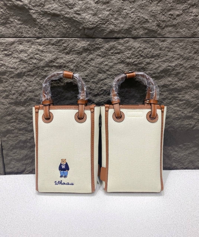 Túi WHOAU Steve Mini Square Crossbag White - Túi đeo chéo có quai màu trắng