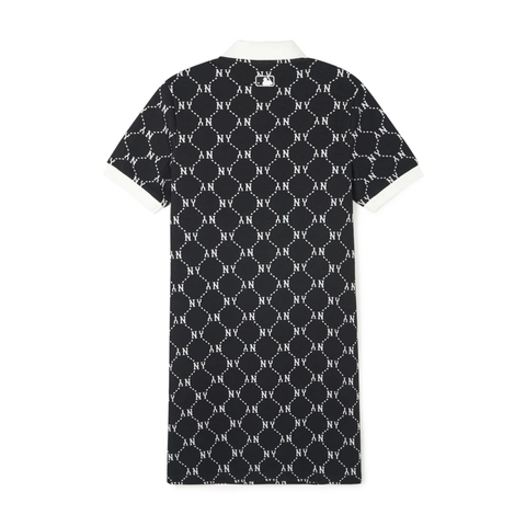 Váy MLB Women's Diamond Monogram New York Yankees DRESS POLO BLACK