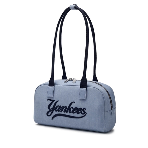 Túi MLB Varsity Cursive Denim Shoulder Bag Yankees Blue - Túi xách, đeo vai màu xanh