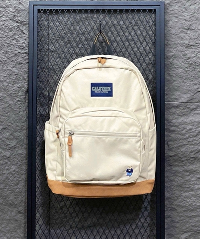 WHOAU Steve Bear Calstate Backpack Beige - Balo, cặp màu be