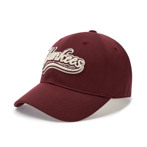 Mũ MLB Varsity Cultive Bookle Logo Unstructured Ball Cap New York Yankees Burgundy - Mũ lưỡi trai nón kết màu đỏ đô