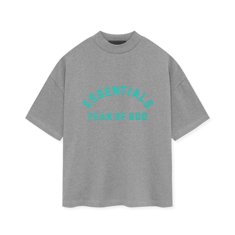 ÁO ESSENTIALS FEAR OF GOD HEAVY CREWNECK TEE DARK HEATHER OATMEAL
