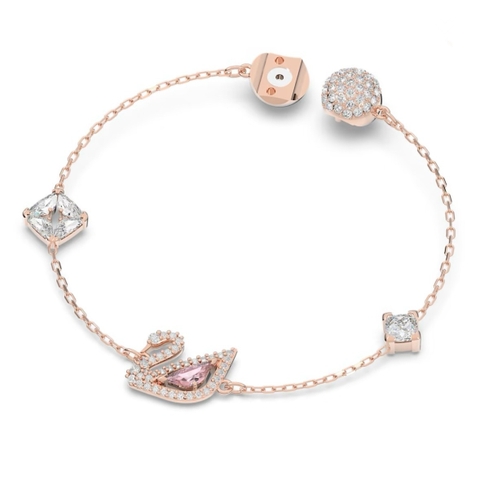 SWAROVSKI Dazzling Swan bracelet (Magnetic closure, Swan, Pink, Rose gold) - Vòng/lắc tay thiên nga hồng - SWAROVSKI - JEWELRY