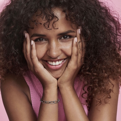 Pandora ME Medium-Link Chain Bracelet (Ruthenium plated) - Vòng/lắc tay hỗn hợp kim loại mạ Ruthenium, dáng mắc xích, có thể đeo thêm charm, màu bạc xám tối