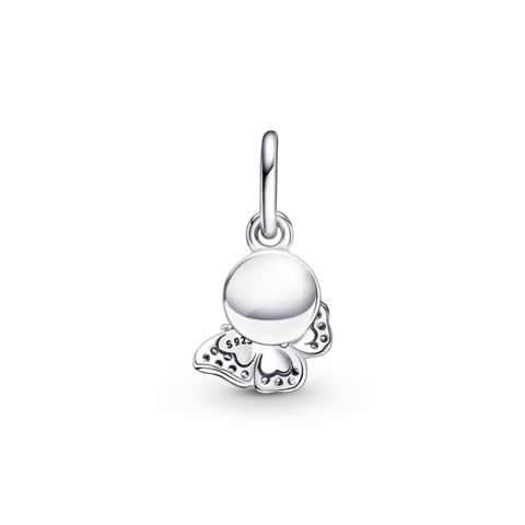 PANDORA Blue Butterfly Sparkling Dangle Charm (Silver Sterling) - Hạt rơi trang trí vòng tay, hình bướm tráng men màu xanh, bạc 925 - JEWELRY