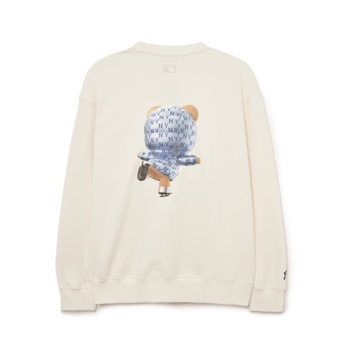 ÁO SWEATSHIRT MLB BEAR NY CREAM