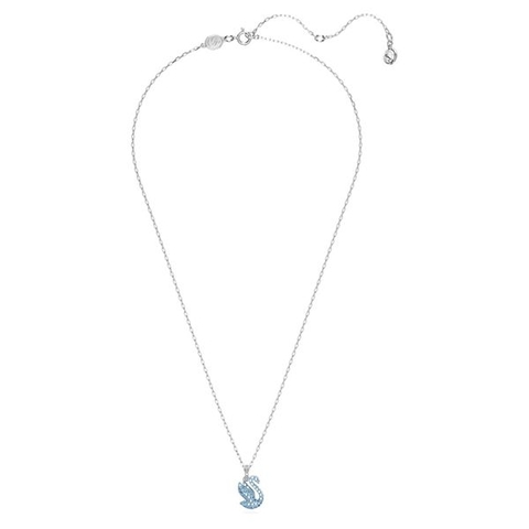 SWAROVSKI Iconic Swan pendant (Swan, Small, Blue, Rhodium plated) - Dây cổ, dây chuyền SWAROVSKI - JEWELRY NECKLACE