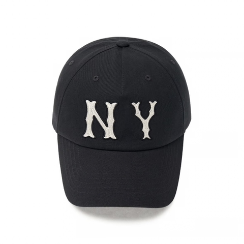 Mũ MLB Basic Coopers Washed Unstructured Ball Cap New York Yankees Black - Mũ lưỡi trai, nón kết màu đen