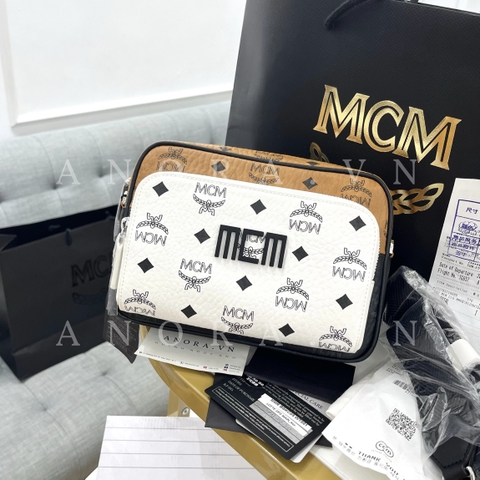 MCM CROSS MIX COLOR BAG TÚI ĐEO CHÉO HAI NGĂN ĐEN