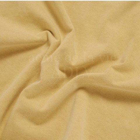 ADLV APPLIQUE LOGO PIGMENT TSHIRT YELLOW - Áo thun cổ tròn tay lỡ màu vàng