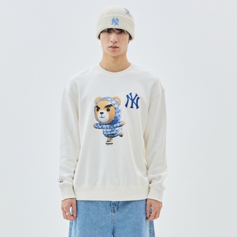 ÁO SWEATSHIRT MLB BEAR NY CREAM