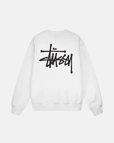 ÁO STUSSY BASIC CREW SWEATSHIRT WHITE