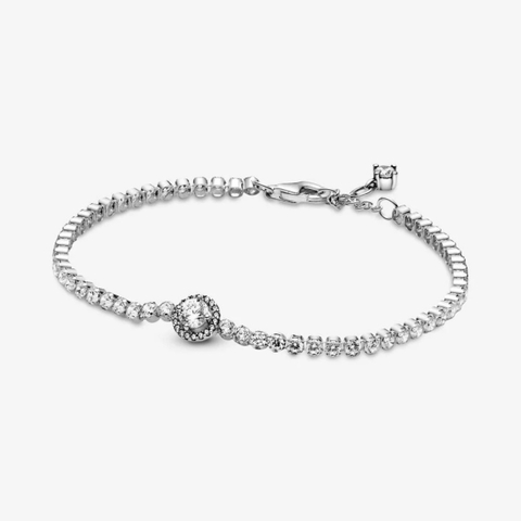 PANDORA Timeless Bracelet (Silver Sterling, White Zirconia) - Vòng/lắc tay bạc 925, đá CZ trắng - JEWELRY BRACELETS