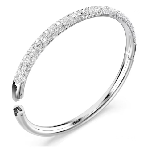 SWAROVSKI Sublima bangle (Snow pavé, White, Rhodium plated) - Vòng, lắc tay pha lê trắng - JEWELRY BRACELET