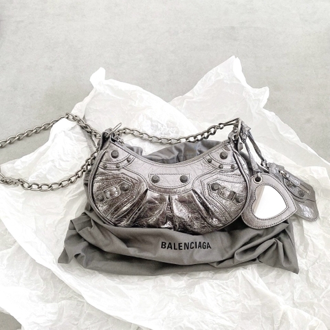 TÚI BALENCIAGA LE CAGOLE CHAIN BAG XS SILVER