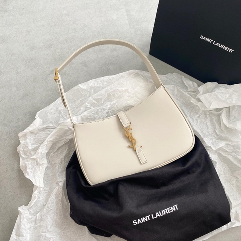 TÚI YSL SOLFERINO SMALL BLANC VINTAGE HOBO BAG (size 19x13cm)