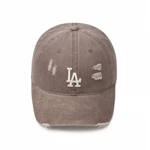 MLB Damage Washing Unstructured Ball Cap LA Dodgers BROWN - Mũ lưỡi trai, nón kết