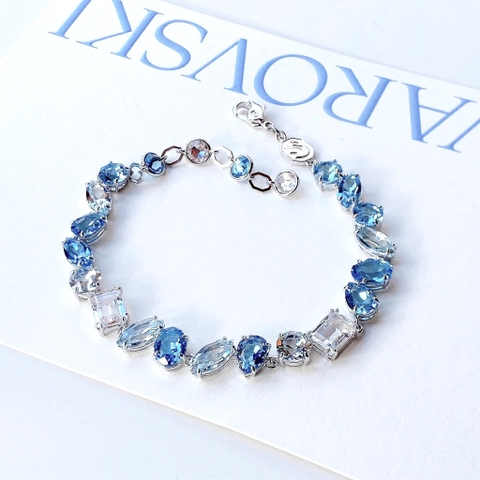 SWAROVSKI Gema bracelet (Mixed cuts, Blue, Rhodium plated) - Vòng/lắc tay SWAROVSKI - JEWELRY