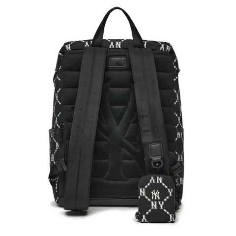 MLB Monogram Diamond Jacquard New York Yankees Black Backpack - Balo, cặp màu đen