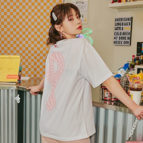 Áo Phông MLB Checkerboard Clipping Logo Overfit Philadelphia Phillies Tshirt