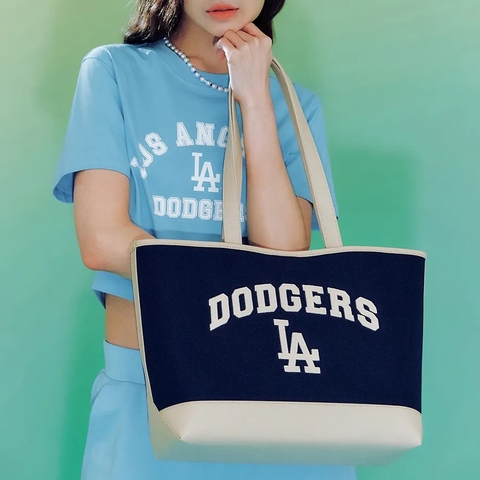 Túi MLB Varsity Basic Canvas Dodgers LA Tote Bag - Túi xách, đeo vai màu xanh đen