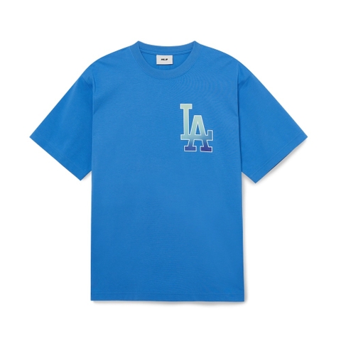 Áo MLB Basic Big Logo Short Sleeve LA Dodgers Blue Xanh T-SHIRT