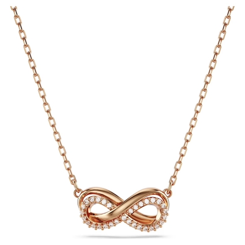 SWAROVSKI Hyperbola pendant (Pavé, Infinity, White, Rose gold-tone plated) - Dây cổ, dây chuyền hình vô cực - JEWELRY NECKLACE